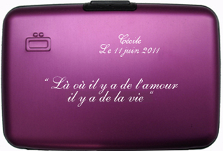 Porte-carte personnalisation spéciale