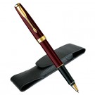 Stylo Roller Parker Sonnet Laque rouge GT - étui cuir offert