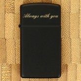 Zippo personnalisé Black matte Slim Zippo personnalisé Black matte Slim