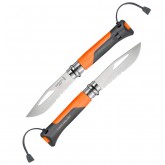 Couteau gravé Opinel Outdoor Orange Couteau gravé Opinel Outdoor Orange