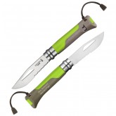 Couteau gravé Opinel Outdoor Terre Vert Couteau gravé Opinel Outdoor Terre Vert