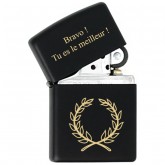 Zippo personnalisé Black matte Zippo personnalisé Black matte