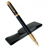 Stylo Plume Waterman Perspective Noir GT - étui cuir offert