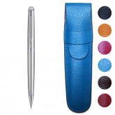 Portemine Waterman Hémisphère Acier Satiné CT - étui cuir offert Portemine Waterman Hémisphère Acier Satiné CT - étui cuir offert