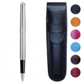 Stylo Roller Waterman Hémisphère Acier Satiné CT - étui cuir offert Stylo Roller Waterman Hémisphère Acier Satiné CT - étui cuir offert