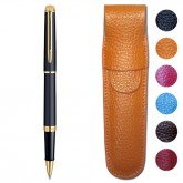 Stylo Roller Waterman Hémisphère noir mat GT - étui cuir offert Stylo Roller Waterman Hémisphère noir mat GT - étui cuir offert